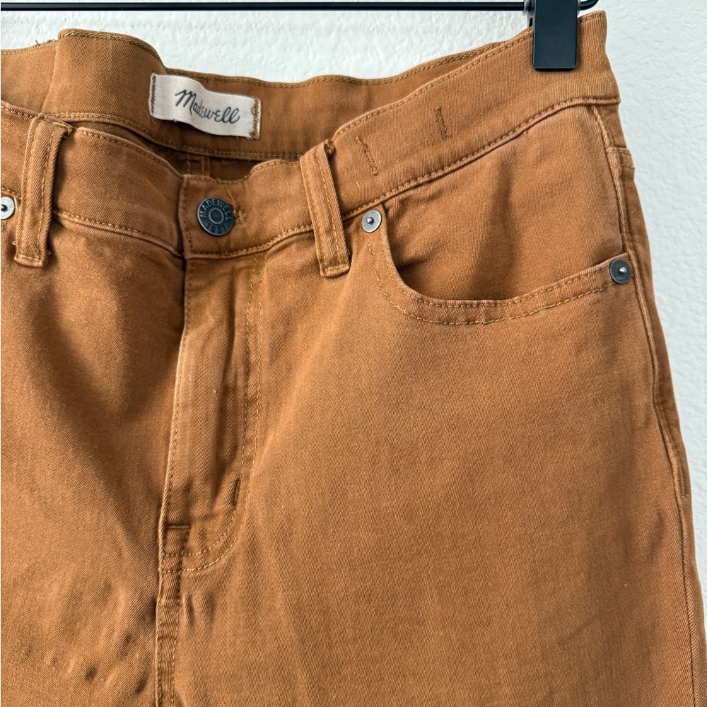 Madewell Tan/Cognac 9” High Rise Skinny Jeans